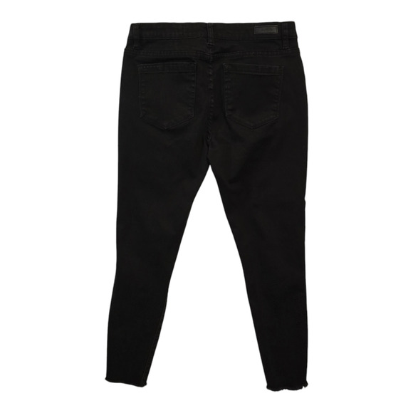 Blank NYC Jeans Womens 28 Black Intro Skinny Distressed Raw Hem Grunge Chic Y2K - Picture 2 of 13